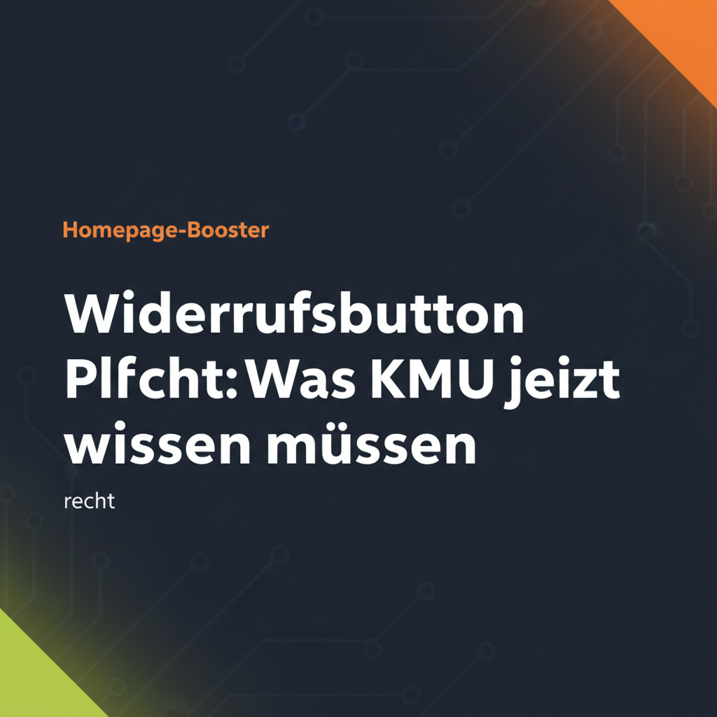 Widerrufsbutton Pflicht: Was KMU jetzt wissen müssen